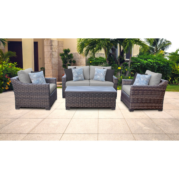 kathy ireland Homes & Gardens by TK Classics Wicker/Rattan 4 Person